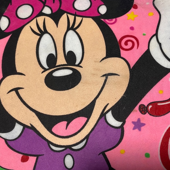 WALT DISNEY WORLD VTG 90’s MINNIE MOUSE PINK SOUVENIR PENNANT FLAG RARE LG 30” - Picture 12 of 13